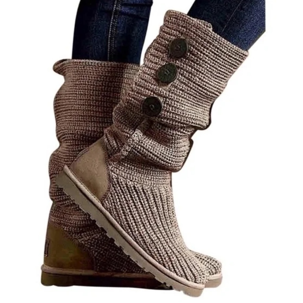 Ugg Classic Hardy Knit Boots Tan